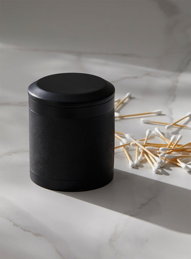Black textured decorative jar